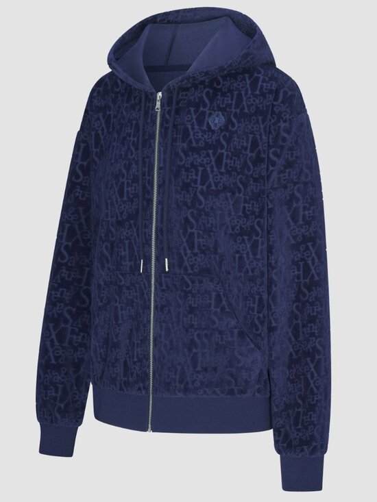 Savage X Fenty Other - Savage X Fenty Signature Script Velour Zip Hoodie XL Blue NWT